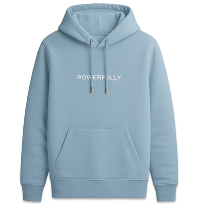 Embroidered Hoodie Light Blue