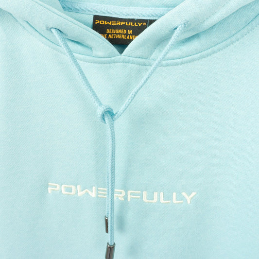 Embroidered Hoodie Light Blue