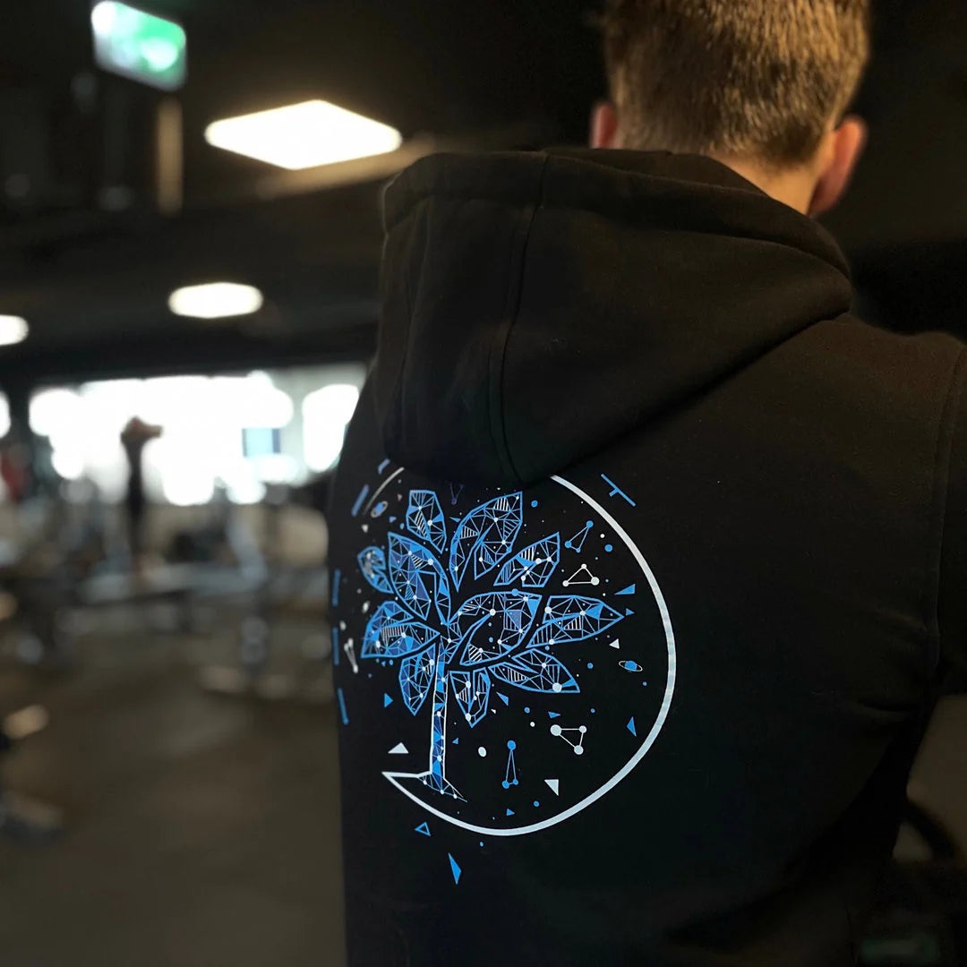 Powerful Galaxy Hoodie Black Blue