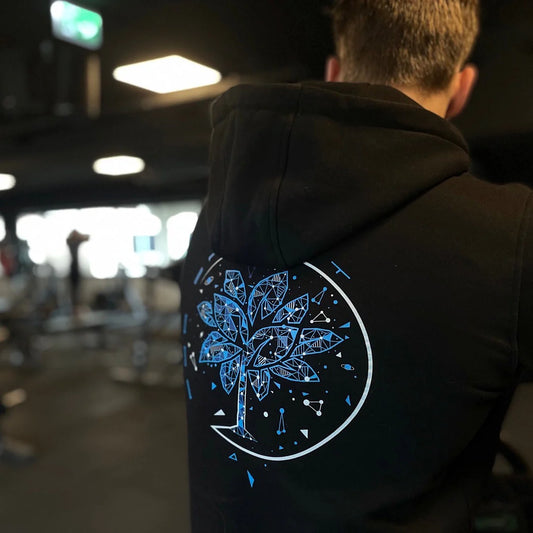 Powerful Galaxy Hoodie Black Blue