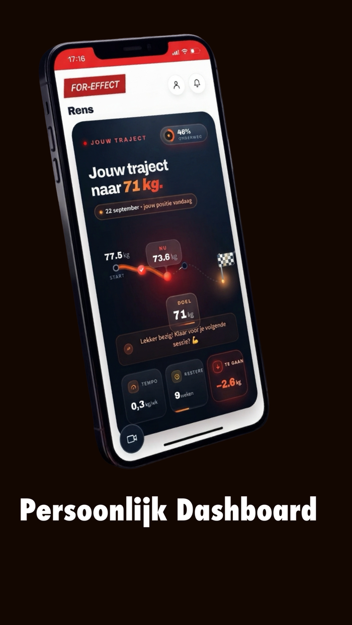 Scherm uit de For-Effect app