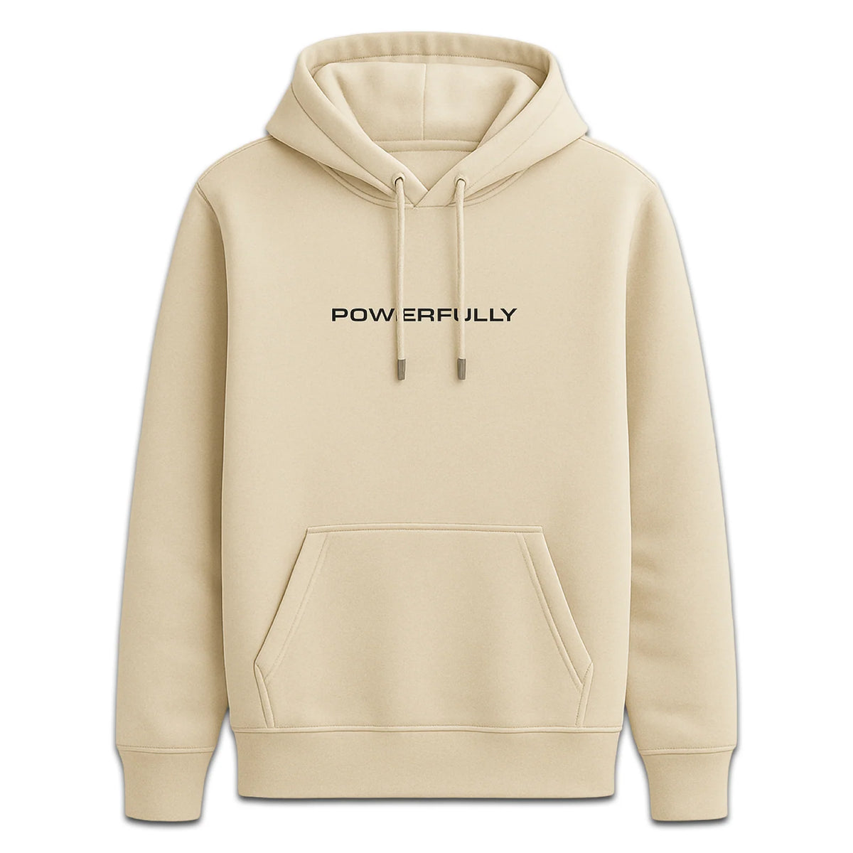 Embroidered Hoodie Sand