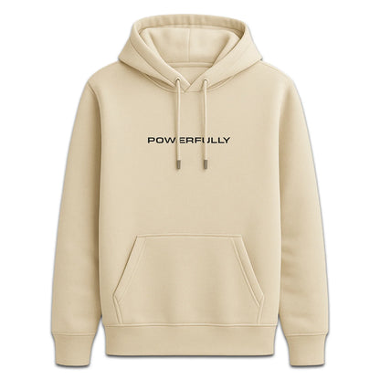 Embroidered Hoodie Sand