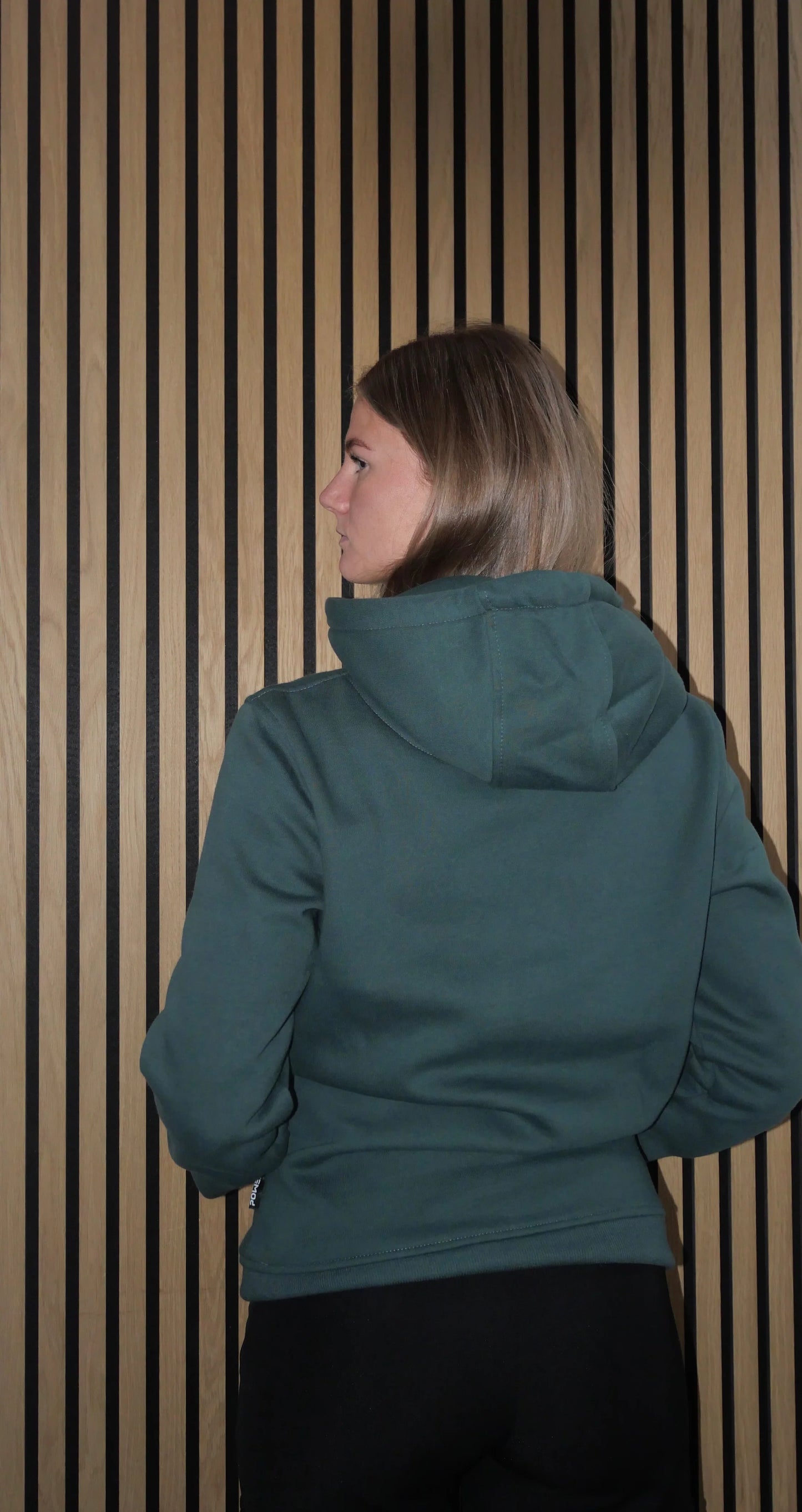 Embroidered Hoodie Green