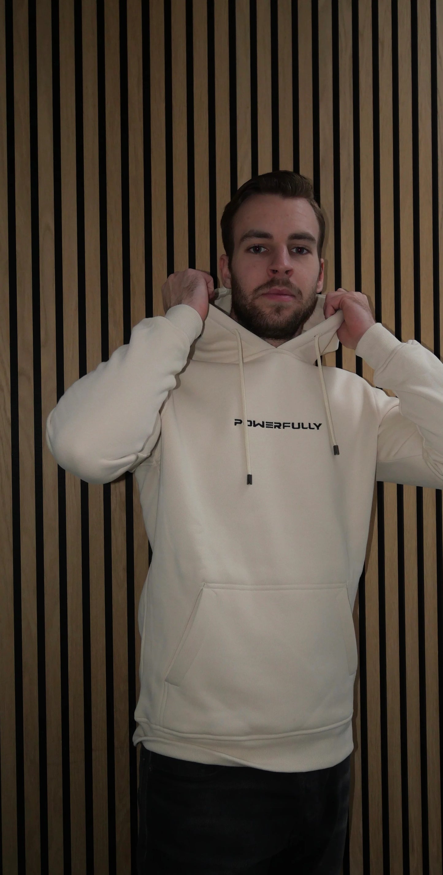 Embroidered Hoodie Sand